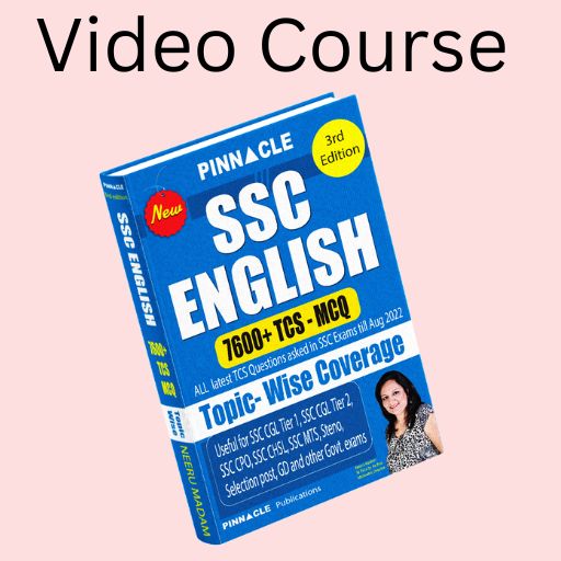 SSC English 7600 TCS MCQ Chapter wise book video course
